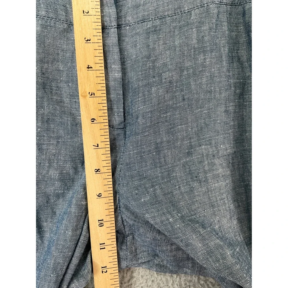 Outback Red Linen Pants‎ Women 14 Blue Excellent Wide Leg Coastal Grandma